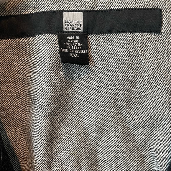 MARITHE FRANCOIS GIRBAUD jeans bomber jacket zipped up Mans size XXL vintage - Picture 3 of 3